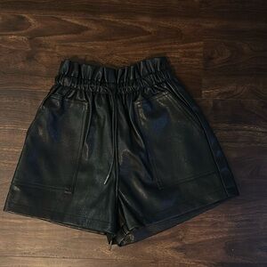 Leather shorts